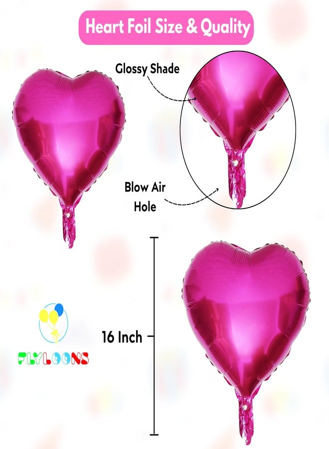 Flyloons 2nd Unicorn Theme Birthday Decoration Kit Pink Purple for 2 year Old Baby Boys Girls Kids 5 Pcs Unicorn Theme 30 Pcs Pastel Balloons Decoration Set Items 2 Pcs Pink Heart - Image 3